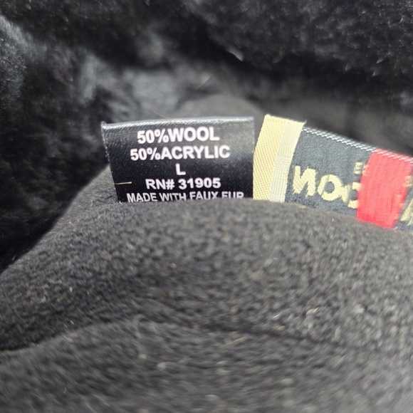 Woolrich Winter Trapper ear Hat Faux Shearling Plaid Tartan Red Size Large L - Picture 9 of 10